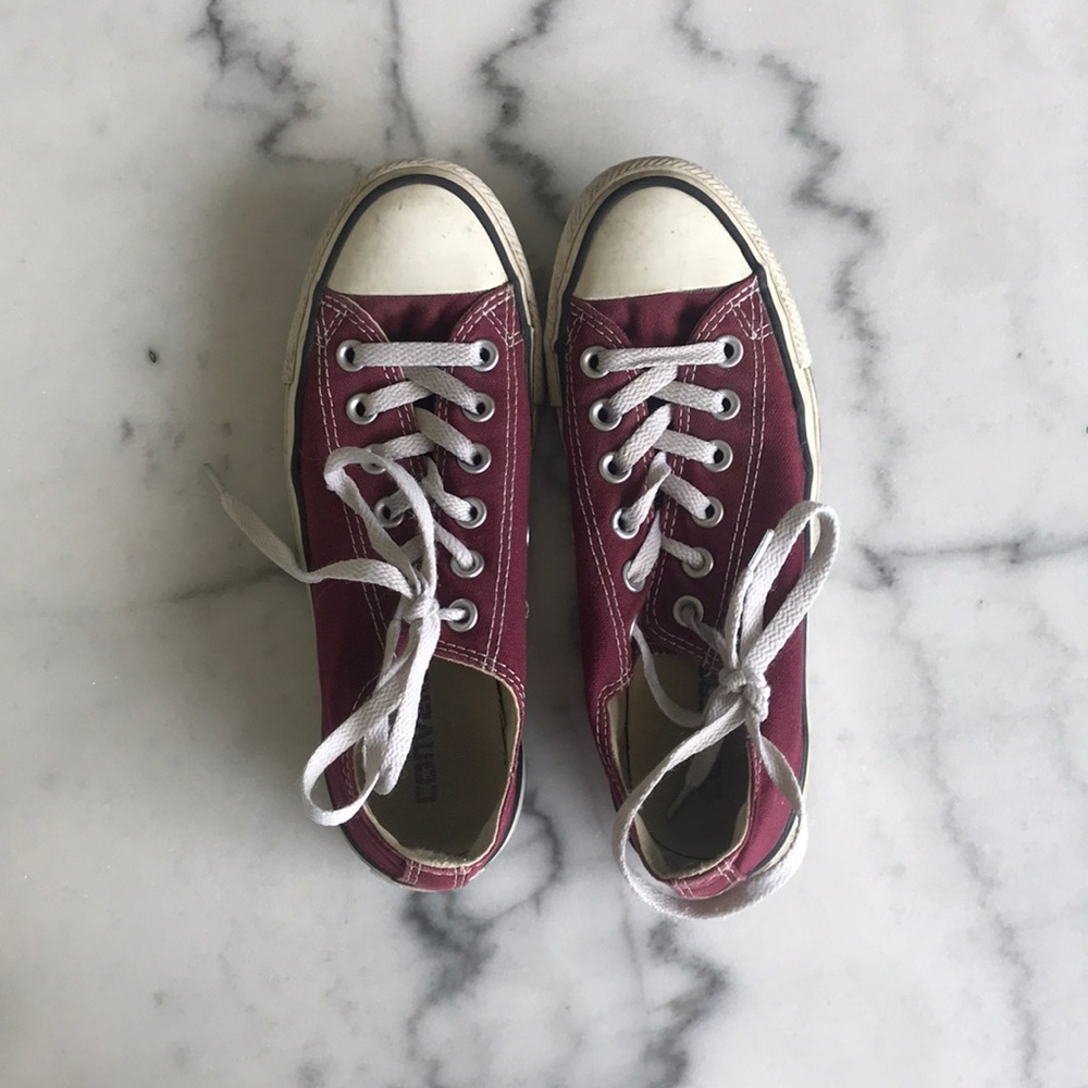 FREE WITH PURCHASE Burgundy converses !